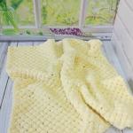 Knitted baby blanket for everyday use and crib