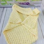 Knitted baby blanket for everyday use and crib