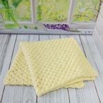 Knitted baby blanket for everyday use and crib