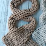 Knitted unisex winter scarf