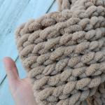 Knitted unisex winter scarf