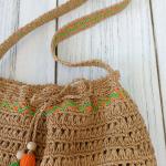 Woven straw summer women's shoulder bag
