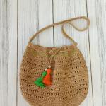 Woven straw summer women's shoulder bag
