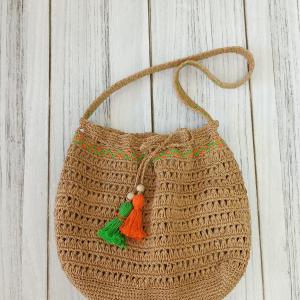 Woven straw summer women's shoulder bag