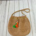 Woven straw summer women's shoulder bag