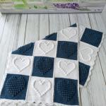 Knitted Baby Blanket with Heart Pattern – Soft Embossed Baby Blanket