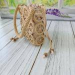 Woven straw summer women's handbag.