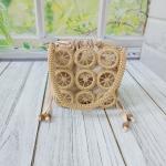 Woven straw summer women's handbag.