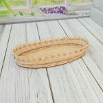 Handmade Long Narrow Oval Bamboo Rope Basket – Versatile for Candles, Small Items, or Décor, Natural Rustic Charm for Any Space"
