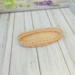 Handmade Long Narrow Oval Bamboo Rope Basket – Versatile for Candles, Small Items, or Décor, Natural Rustic Charm for Any Space"