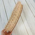 Handmade Long Narrow Oval Bamboo Rope Basket – Versatile for Candles, Small Items, or Décor, Natural Rustic Charm for Any Space"