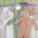 Handmade Knitted Bunny-Ear Jumpsuit for Kids – Ultra-Soft, Fluffy, Cozy & Adorable Outfit for Everyday Wear or Special Occasions"