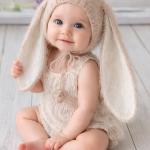 Handmade Knitted Bunny-Ear Jumpsuit for Kids – Ultra-Soft, Fluffy, Cozy & Adorable Outfit for Everyday Wear or Special Occasions"