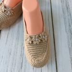 Handmade Knitted Slippers – Warm, Comfortable, Non-Slip, Perfect Gift for Home”