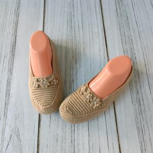 Handmade Knitted Slippers – Warm, Comfortable, Non-Slip, Perfect Gift for Home”