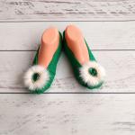 Handmade Knitted Slippers – Warm, Comfortable, Non-Slip, Perfect Gift for Home”